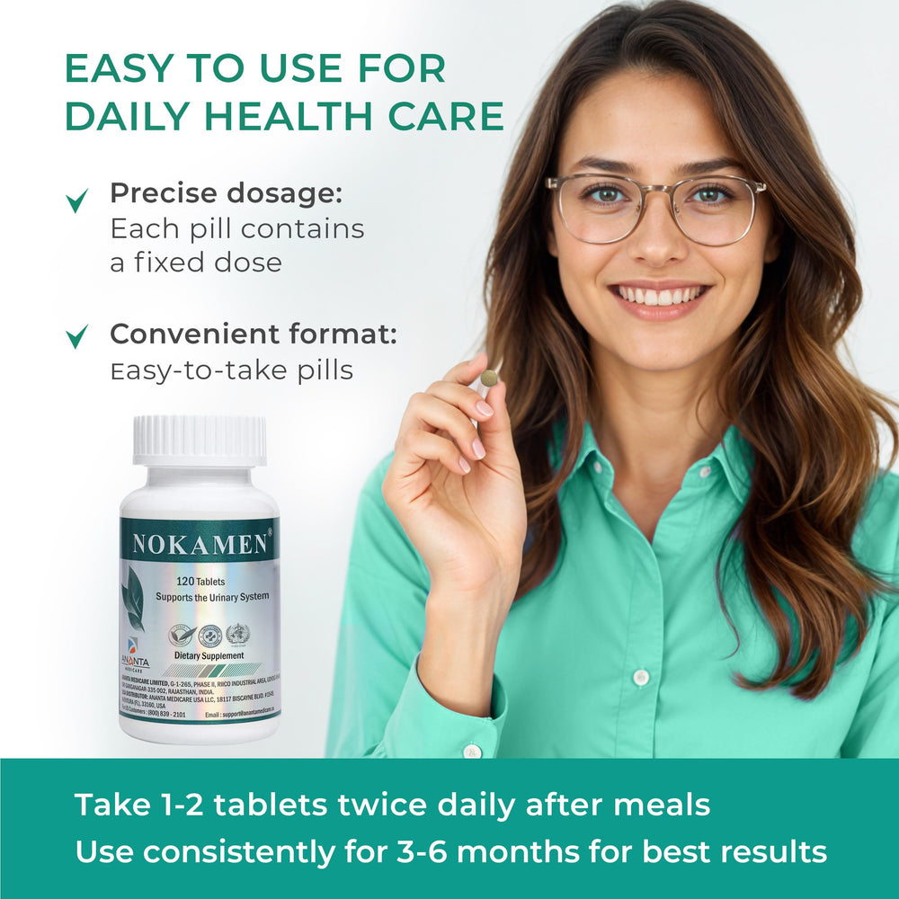 Ananta Nokamen packaging box shows the herbal formula for kidney care.
