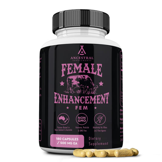 Ancestral Supplements Beef Organ for Women bottle shown for daily wellness use.