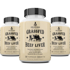 Ancestral Supplements grass-fed beef liver capsules bottle supports daily energy