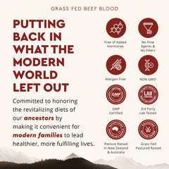 Ancestral Supplements Blood Is Blood field scene—grass-fed sourcing for liver-spleen blend
