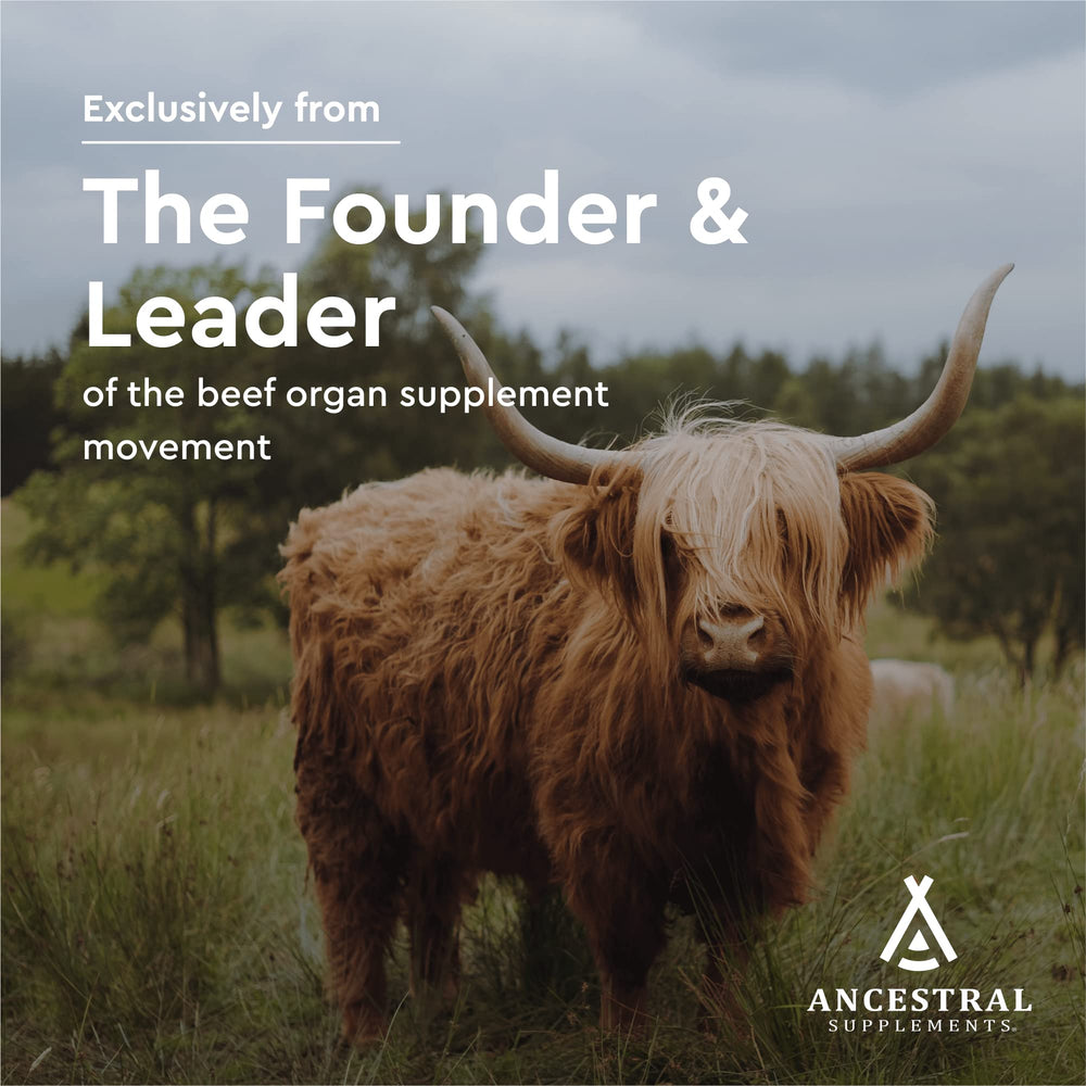 Ancestral Supplements New Zealand and Australia sourcing badge signals purity.