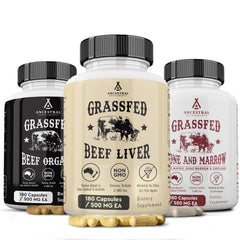 Ancestral Supplements Organs Starter Pack bottle on shelf for daily wellness routine.