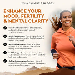 Ancestral Supplements Fish Eggs pour shot illustrating convenient daily intake.