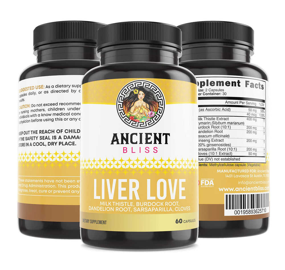 Ancient Bliss Liver Love vegan capsules offer a gentle, plant-based wellness option.