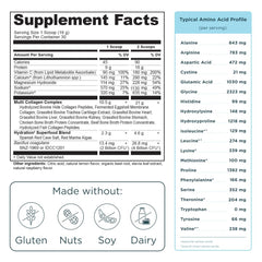 Ancient Nutrition Advanced Multi Collagen Hydrate package on a kitchen counter.