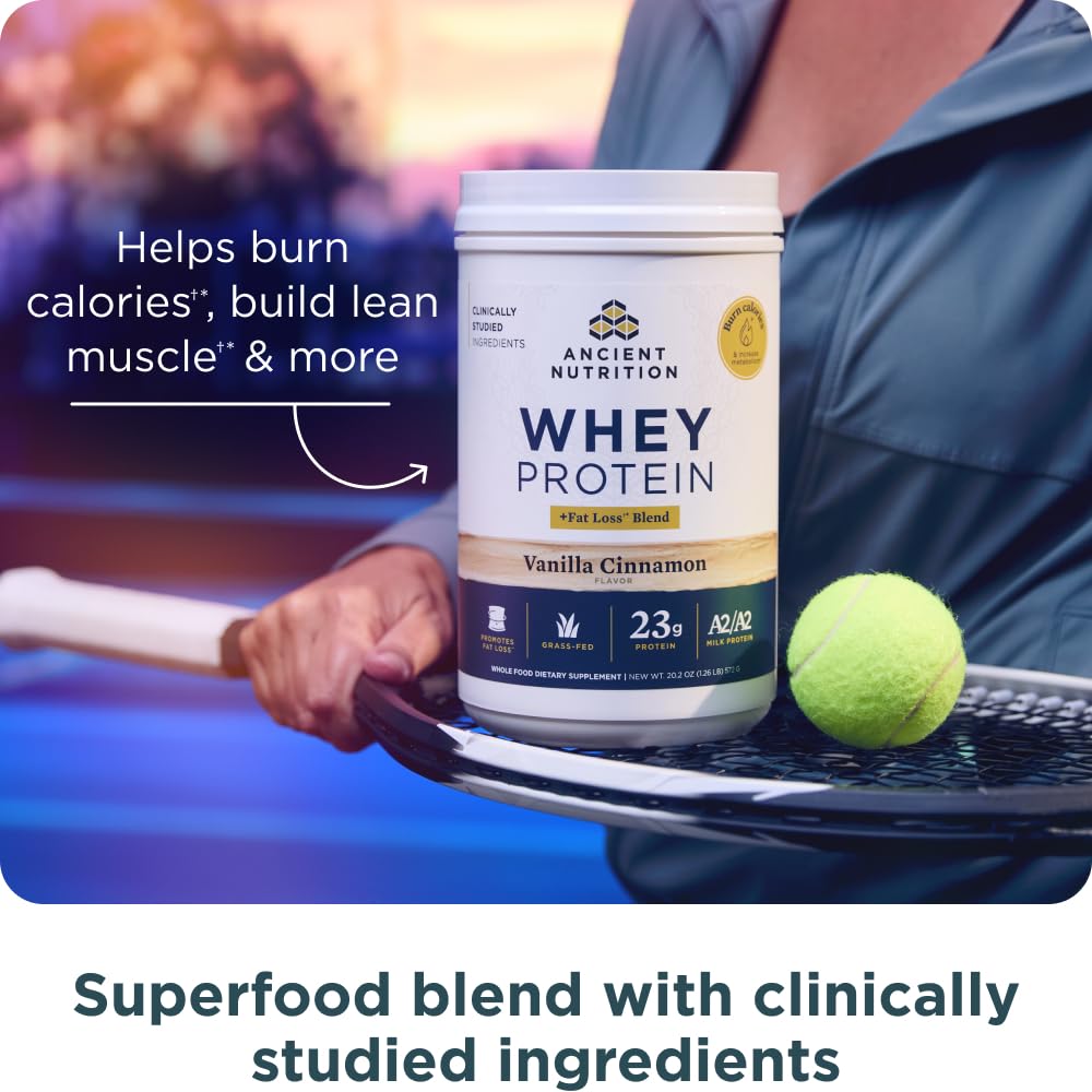Ancient Nutrition blend with ashwagandha and cinnamon, ingredient panel highlight.