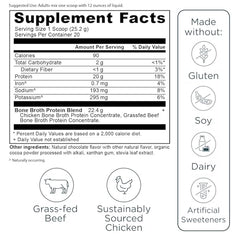 Ready-to-use Ancient Nutrition bone broth protein powder chocolate for quick drinks