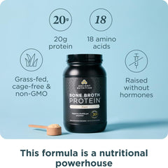 Ancient Nutrition chocolate bone broth protein serving—rich hot or cold drink