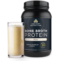 Ancient Nutrition vanilla bone broth protein serving—protein-rich smoothie booster
