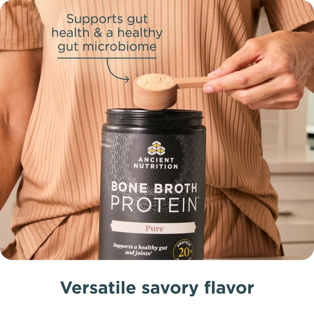 Ancient Nutrition chicken-bone-broth-protein image shows protein source