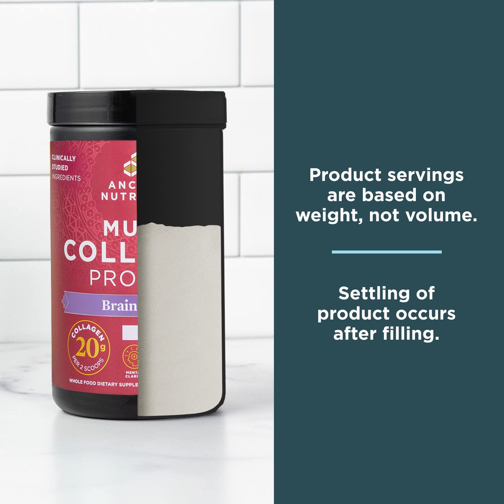 Ancient Nutrition collagen bottle with third-party testing credibility.