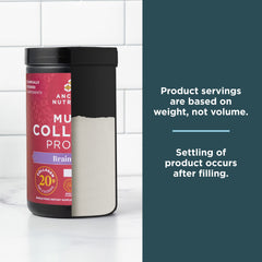 Ancient Nutrition collagen bottle with third-party testing credibility.