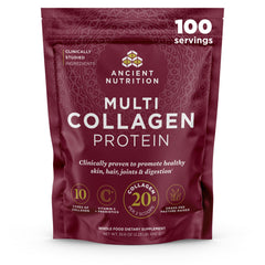Ancient Nutrition Collagen Peptides bottle front view with multi-collagen blend