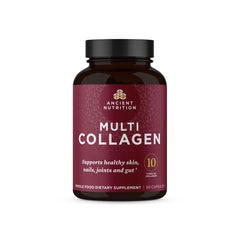 Ancient Nutrition Collagen Peptides Pills bottle showing capsules for skin and nails support