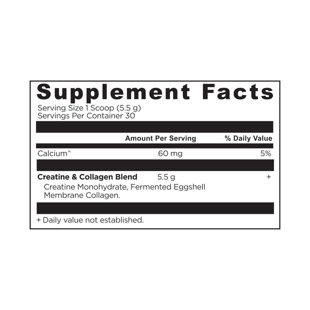 Ancient Nutrition Creatine + Collagen ingredients science highlights quality.