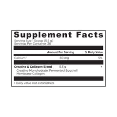 Ancient Nutrition Creatine + Collagen ingredients science highlights quality.