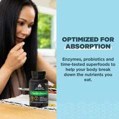 Ancient Nutrition Digestive Enzymes capsules closeup for convenient meals support