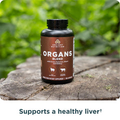 Ancient Nutrition grass-fed bovine organs from Argentina image signals high-quality organ nutrition