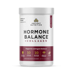 Ancient Nutrition Hormone Balance capsules on white background for daily routine support