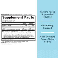 Ancient Nutrition Gut Restore lemon-ginger flavor bottle adds tasty, convenient daily collagen.