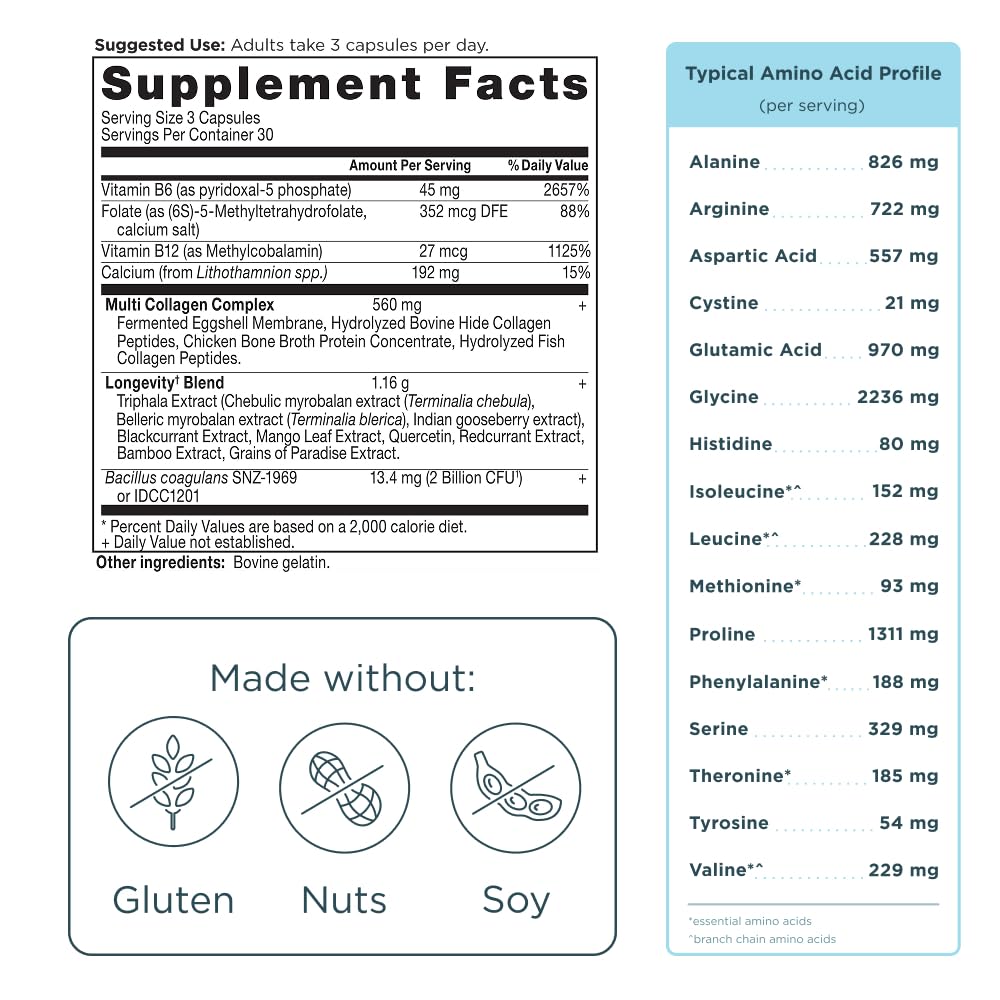 Ancient Nutrition wellness setup with bottle and ingredients supports longevity goals