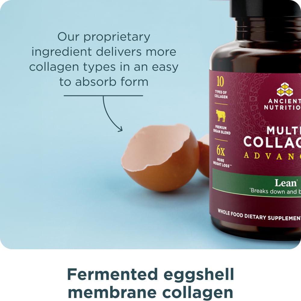 Ancient Nutrition Multi Collagen Advanced Lean dietary label for informed choices.