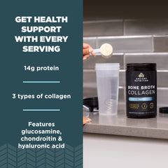 Ancient Nutrition multi-collagen vanilla peptides jar for daily versatile use