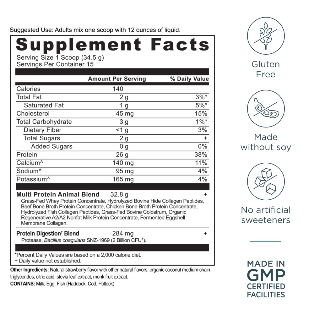 Ancient Nutrition Multi Protein Animal mixed shake ready for daily use.