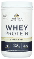 Ancient Nutrition regenerative milk protein bag suggests sustainable, high-quality protein source.