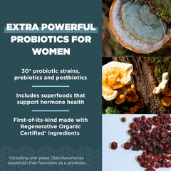 Ancient Nutrition regenerative organic probiotics label showing quality standards