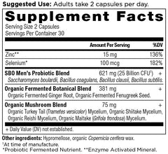 Ancient Nutrition SBO Probiotics for Men capsules closeup showing capsules