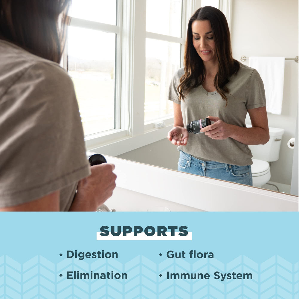 Label highlighting the organic fermented blend in Ancient Nutrition SBO Probiotics Women