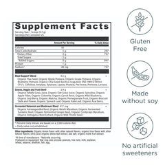 Ancient Nutrition SuperGreens scoop-dispensing emphasizes easy daily serving for routine gut comfort.