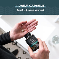 Ancient Nutrition vitamin C and D included with probiotics for daily support.