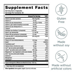 Ancient Nutrition Women’s 50+ multivitamin capsule closeup highlights absorption friendly minerals.