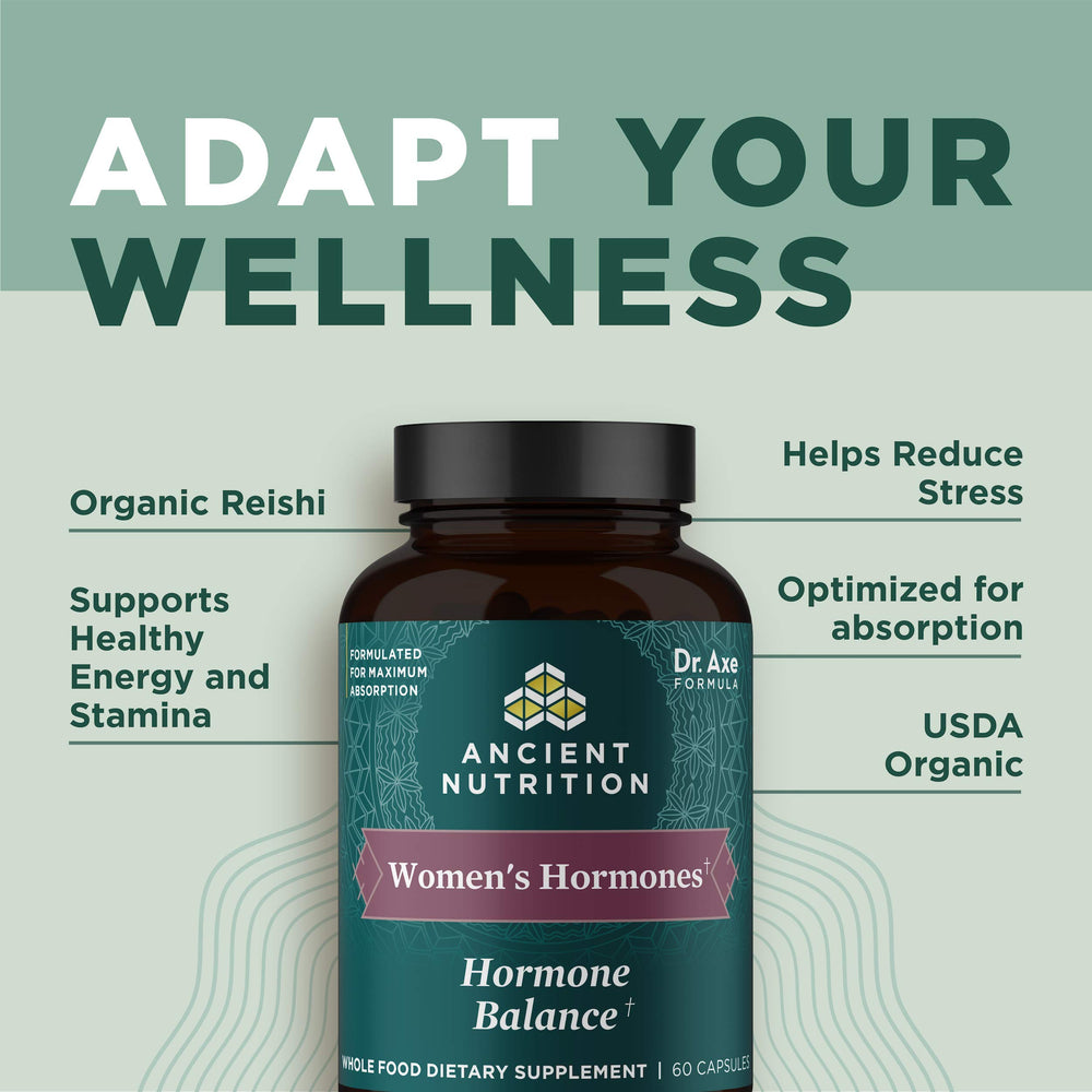 Ancient Nutrition Women's Hormones daily use with water scenario