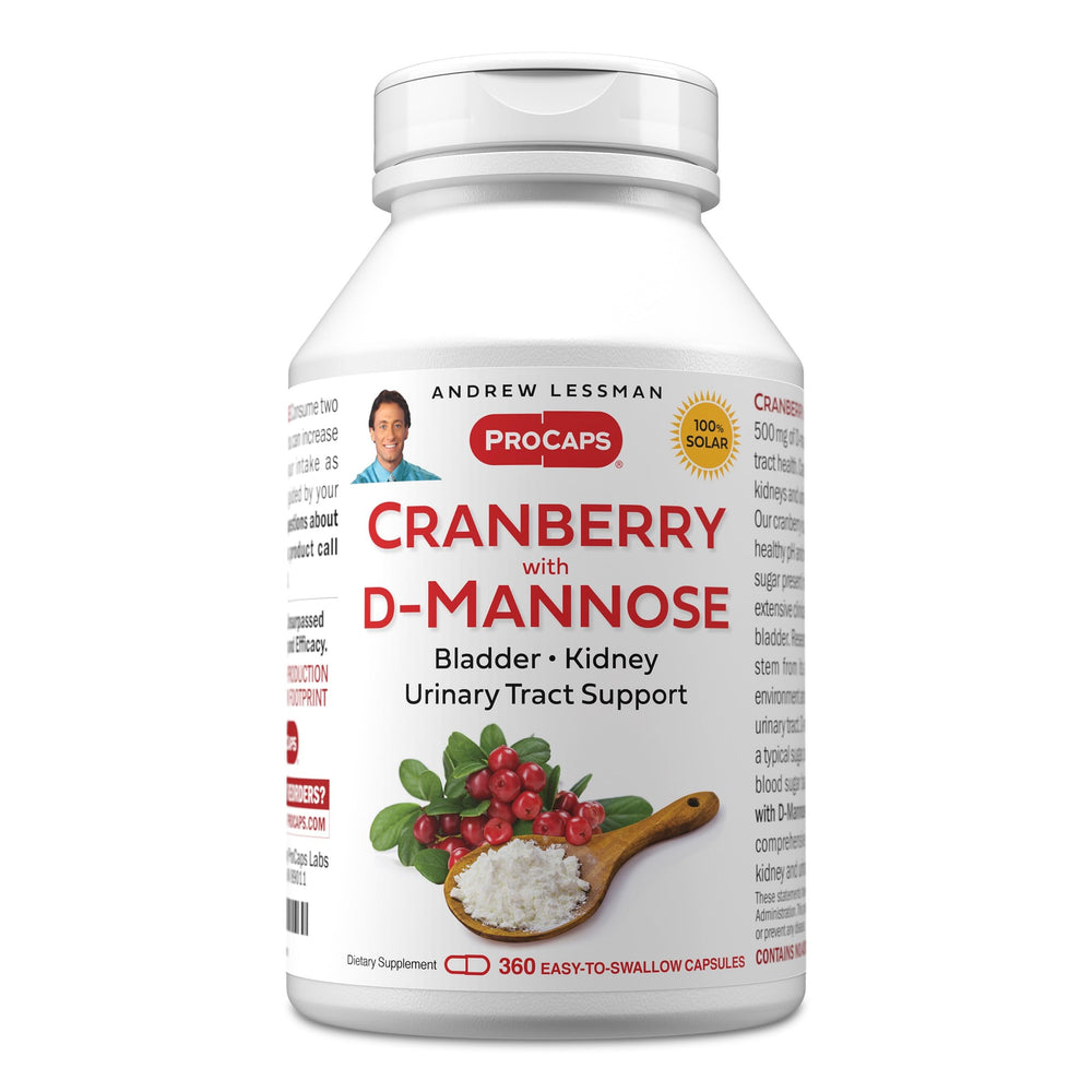 Andrew Lessman Cranberry D-Mannose capsules for daily urinary tract support