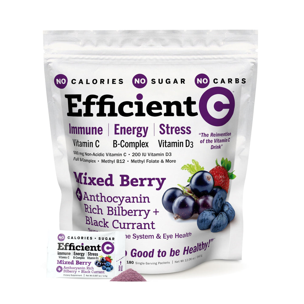 Andrew Lessman Efficient C Mixed Berry bottle pour supports easy daily immunity.