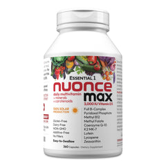 Andrew Lessman Essential-1 Nuonce Max bottle front shows clean packaging for daily wellness.