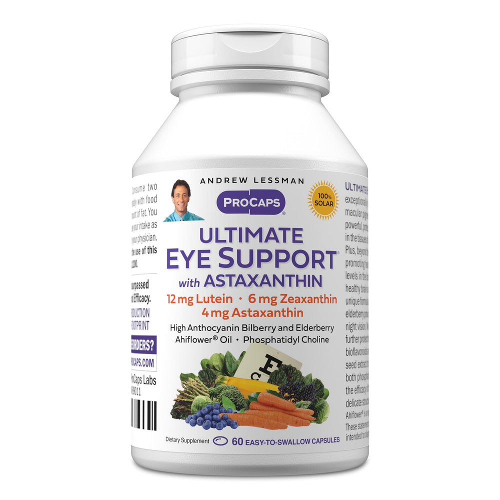 Andrew Lessman Ultimate Eye Support bottle with lutein and zeaxanthin capsules for daily use