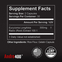 Andro400 packaging closeup conveys premium design and clear quality cues.