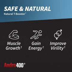 Andro400 UltraMax T daily-use setup showing suggested intake