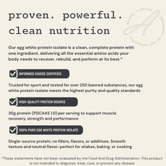 Anea Nutrition egg white protein shake poured into glass for smooth, clean tasting drinks.