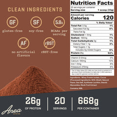 Anea label closeup confirms clean ingredients and complete amino acid profile