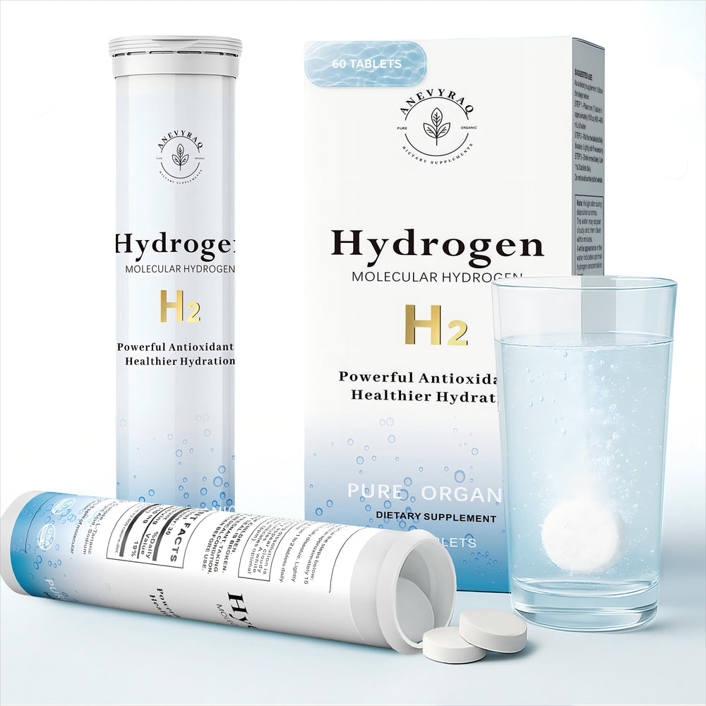ANEVYRAQ hydrogen tablets dissolving in water for quick hydration