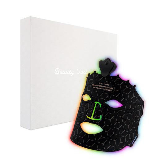Angauss 7-color red-light mask front view for multi-wavelength skin treatment