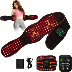 ANHOM red light therapy belt back zone closeup highlighting targeted relaxation.