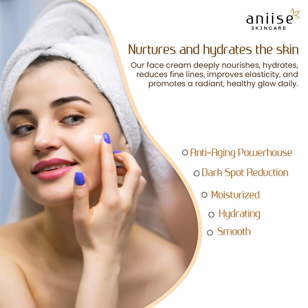 Applying Aniise Wild Yam cream from the jar for nourished skin