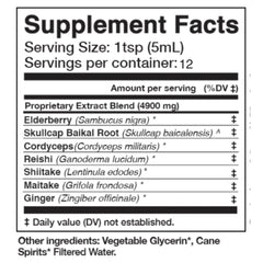 Anima Mundi elderberry syrup ingredients label showing botanicals