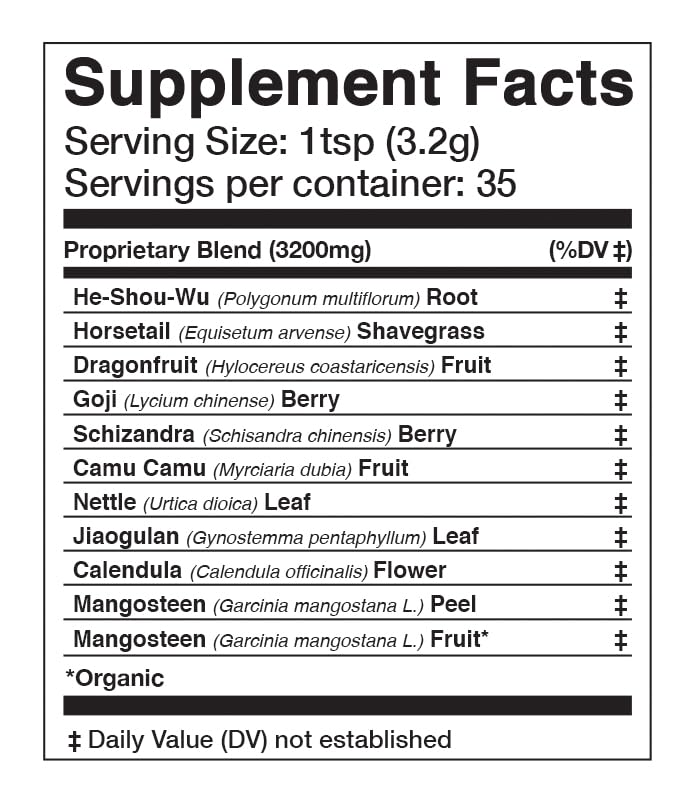 Anima Mundi Apothecary organic vegan label closeup, signaling clean ingredients.
